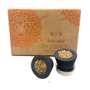 Handmade Banjara Smudge Cups featuring Palo Santo for aromatic cleansing.