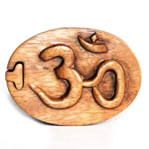 Handcrafted Sheesham wood Bali Magic Box with intricate puzzle design.