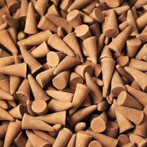 Peach mango incense cones in vibrant colours, perfect for relaxation and gifting.
