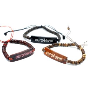 Coco beaded stretch bracelet with unique slogans like #love and Vegan ❤️.