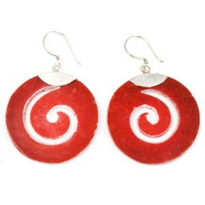 Elegant 925 silver earrings with a unique scroll design, perfect for any occasion.