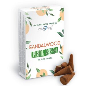 Sandalwood incense cones from Soul Inspirations in a calming setting.