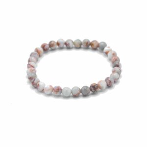 Gemstone Manifestation Bracelet featuring unique Blood Spider Stone beads.