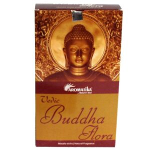 Buddha Flora Vedic incense sticks in a decorative box with rich fragrances.