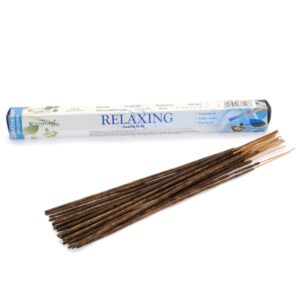 Stamford Hexagonal Incense Sticks in a stylish holder, perfect for relaxation.