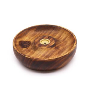 Elegant Om incense stick and cone burner disc for mindful living.