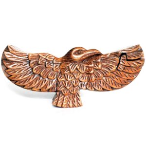 Handmade Sheesham wood Bali Magic Box featuring a Spread Eagle design.