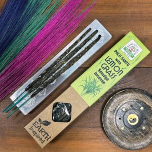 Handcrafted Earth Inspired Smudge Incense Sticks with a refreshing lemongrass scent.