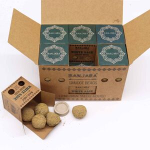 Banjara Smudge Beads made from White Sage for cleansing and purification.
