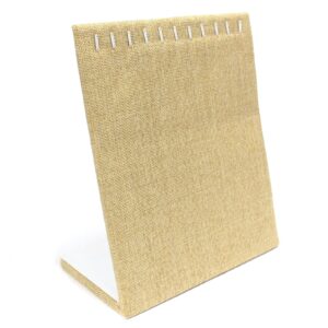 Natural polyurethane pendant display stand with 11 pegs for jewellery.