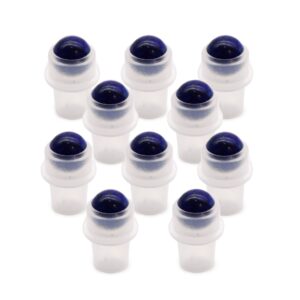 Polished sodalite gemstone roller tip for 5ml essential oil bottles.