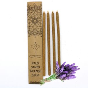 Large Palo Santo incense sticks with a calming lavender scent.