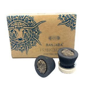 Banjara Smudge Cups with Frankincense scent, handmade and eco-friendly.