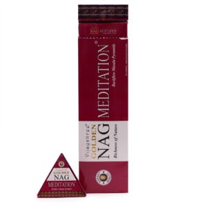 Jumbo Golden Nag Meditation Backflow Incense Cones with elegant smoke effect