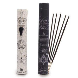 Black Obsidian Pendulum with Ancient Witch Spell Incense for success rituals.