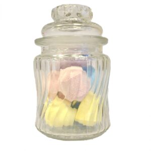 Stylish Candy Jar with Swirl Ribs, perfect for decorative storage.