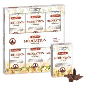 Aromatherapy backflow cones designed for meditation and relaxation.