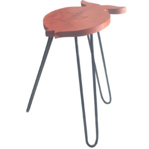 Terracotta Albasia wood fish stand for home decor and gifting.