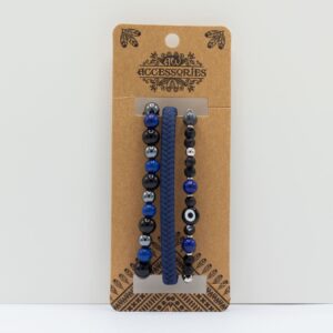 Stylish men's bracelet set featuring a modern design in assorted styles.