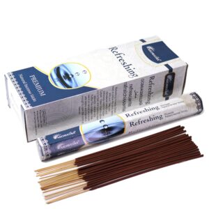 Aromatika Charcoal Free Hex Incense sticks in a vibrant packaging.