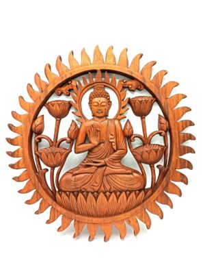 Buddha and lotus panel artwork, perfect for home decor and mindful living.