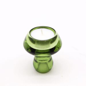 Garden Jade mushroom flip dinner candle and tealight holder.