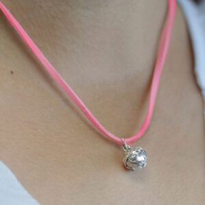 Silver Angel Bell with Love inscription, artisan crafted in Bali.