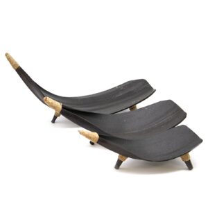 Elegant chocolate coconut leaf fruit bowl set for home decor and gifting.