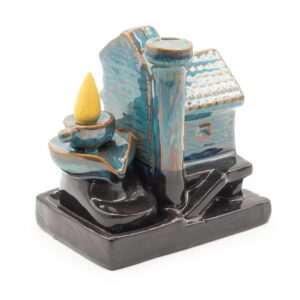 Watermill House backflow incense burner with cascading smoke effect.