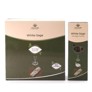 White sage smudge incense sticks for cleansing and calming spaces.