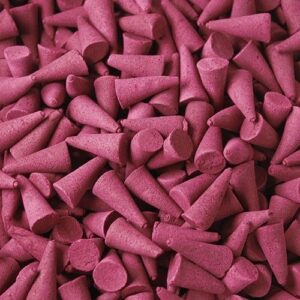 Ylang Ylang incense cones in vibrant colours for a calming atmosphere.