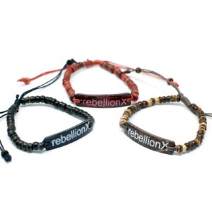 Coco beaded stretch bracelet with unique slogans like #love and Vegan ❤️.