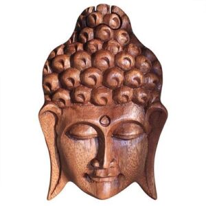 Handmade Sheesham wood Bali Magic Box featuring a Buddha head design.