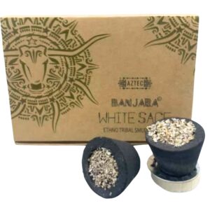 Banjara Smudge Cups made from White Sage, ideal for cleansing spaces.