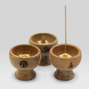Large Buddha incense cone holder in a serene design for mindful living.