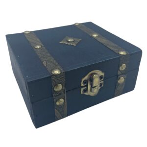 Teal square tea chest, perfect for storing your favourite teas.