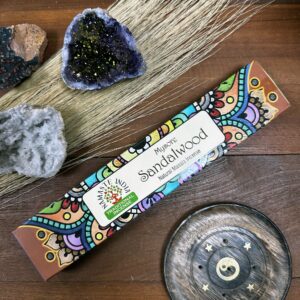 Namaste Mandala Masala Incense sticks with sandalwood aroma in an elegant box