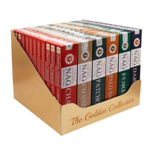 Golden Collection Box featuring six assorted fragrances for a calming atmosphere.