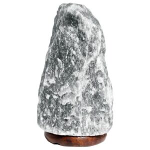 Unique grey Himalayan salt lamp, perfect for home decor and relaxation.