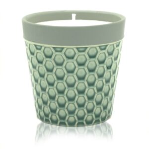 Large Home is Home Candle Pot in a Fruit Basket design, showcasing natural soy wax.