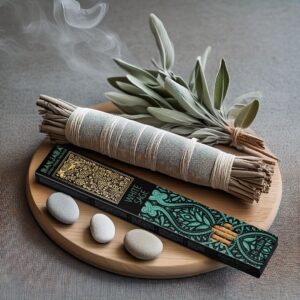 Extra long white sage smudge stick for cleansing and purifying spaces.
