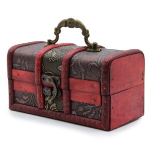 Vintage colonial box with brass fittings, perfect for trinkets or gifts.