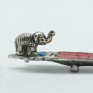 Handcrafted Elephant Long Tibetan Incense Holder showcasing intricate ceramic design.