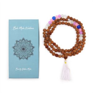 Bali Mala Necklace featuring beautiful beads and a calming design.