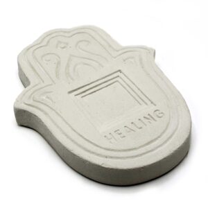 Elegant white stone effect incense plate for mindful living and gifting.