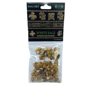 Handcrafted Banjara Tree Resin - White Sage with a calming smoky aroma.