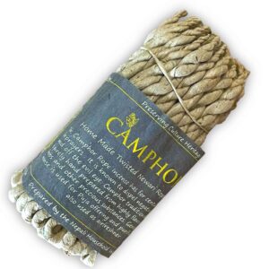 Rope incense sticks with a calming camphor scent for mindful living.