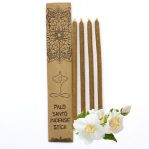 Large Palo Santo incense sticks infused with jasmine for a calming aroma.