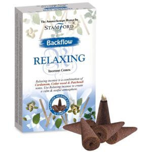 Relaxing aromatherapy backflow cones creating cascading smoke effects.