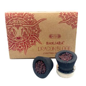 Handmade Banjara resin cups in Dragons Blood scent, perfect for mindful living.